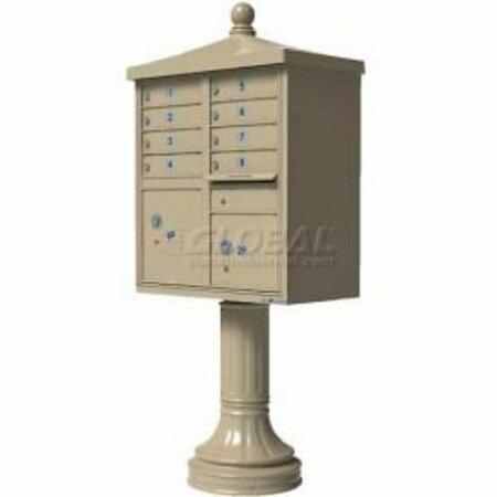 FLORENCE MFG CO Vital Cluster Box Unit w/Vogue Traditional Accessories, 8 Unit & 2 Parcel Lockers, Sandstone 1570-8V2SD